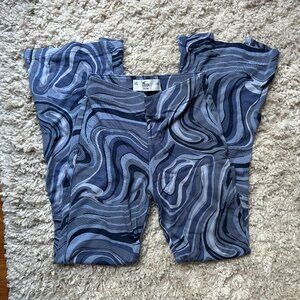 Hollister Flare Swirl Blue Pants